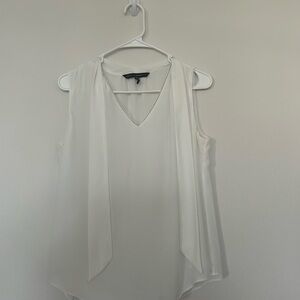 WHBM Elegant White Sleeveless Top